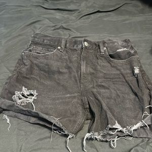 Black ripped shorts
